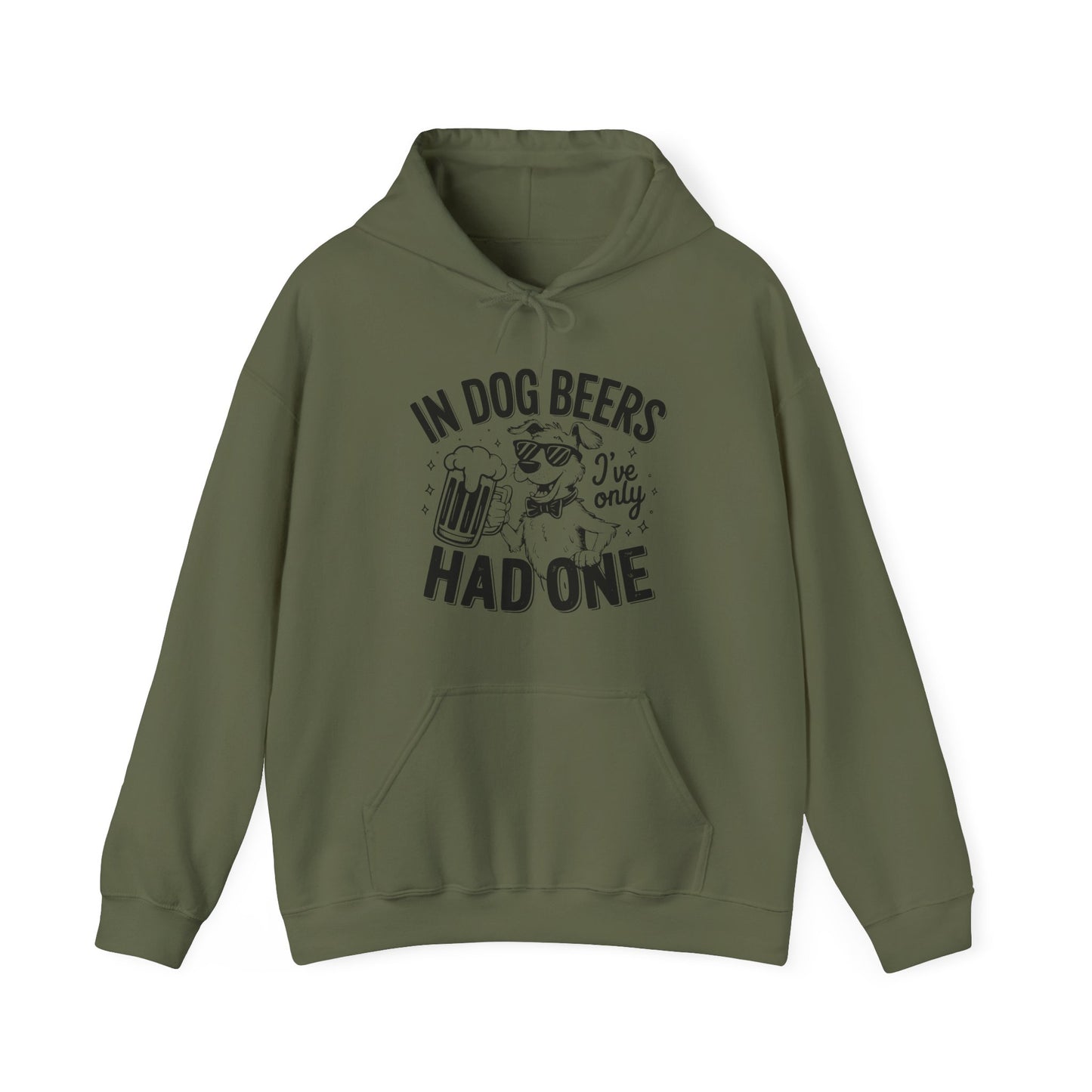 "In Dog Beers" Funny Unisex Hoodie –Perfect for Dog & Beer Lovers