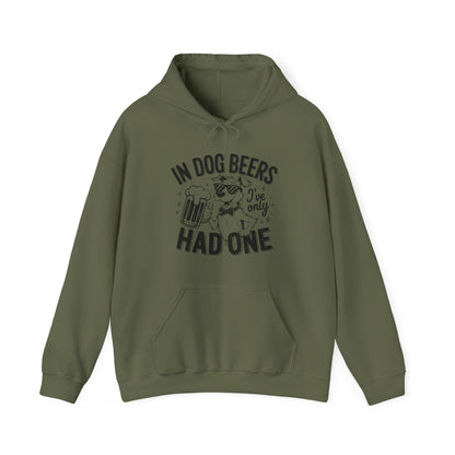 "In Dog Beers" Funny Unisex Hoodie –Perfect for Dog & Beer Lovers