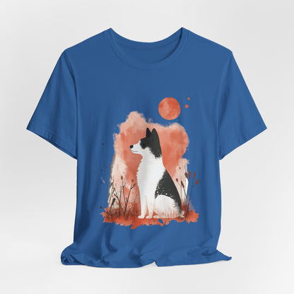 Minimalist Akita Moon Unisex Tee