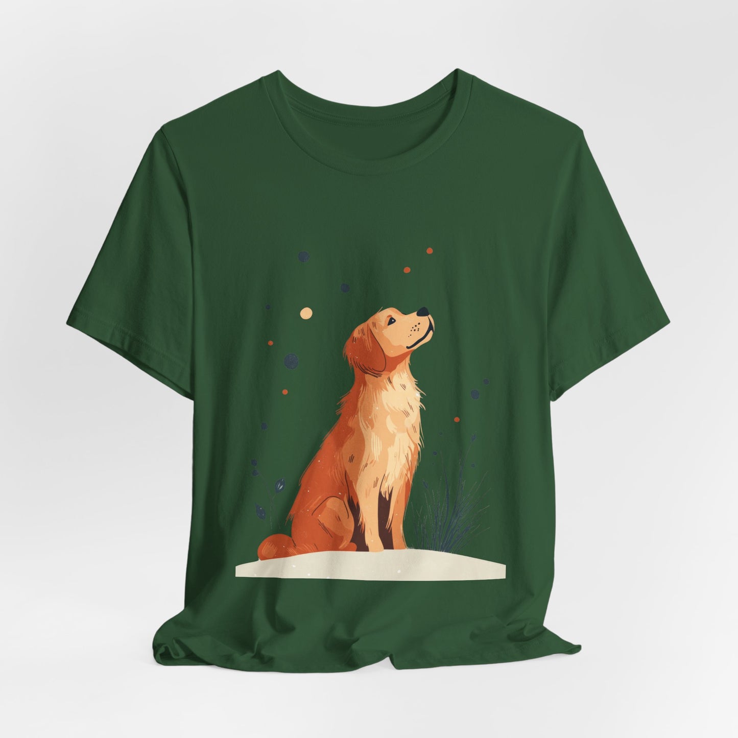 Golden Gaze – Unisex Dog Art T-Shirt