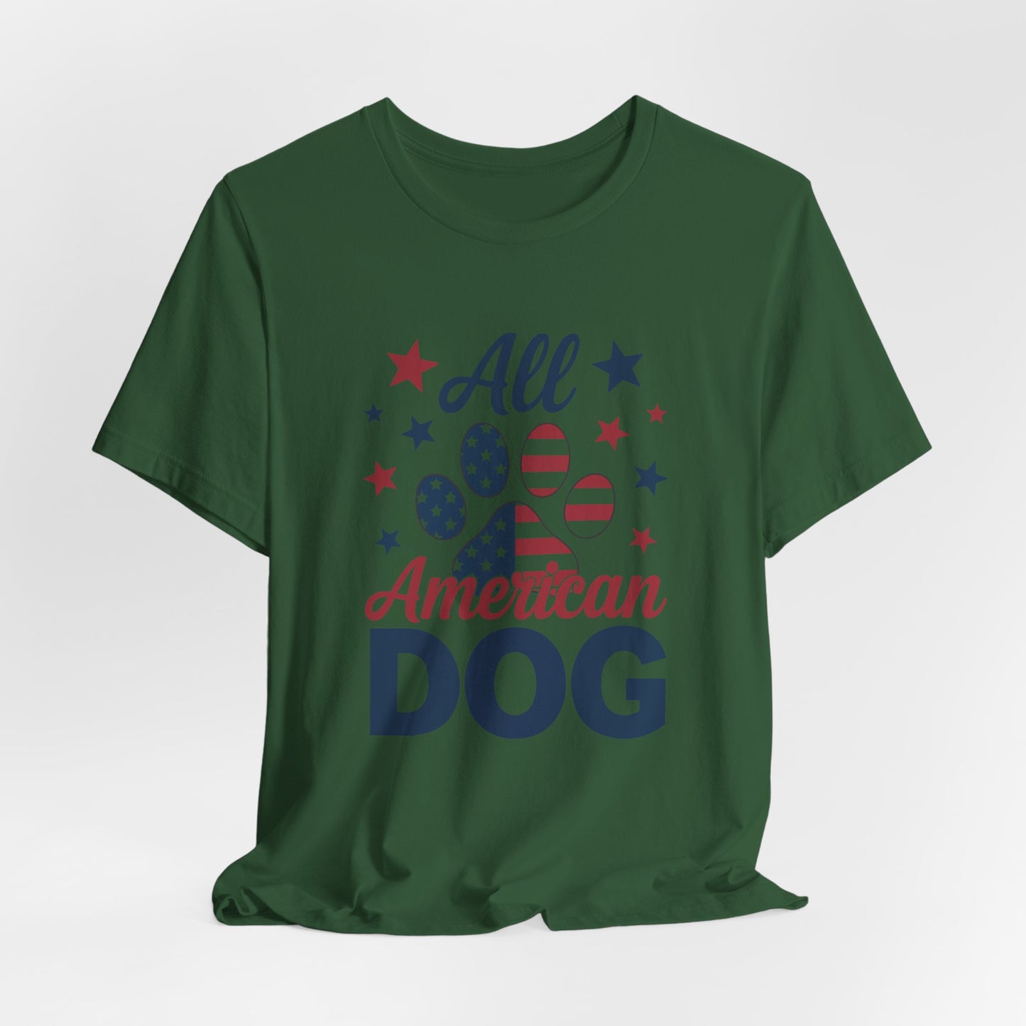 All American Dog Tee – Patriotic Paw Pride