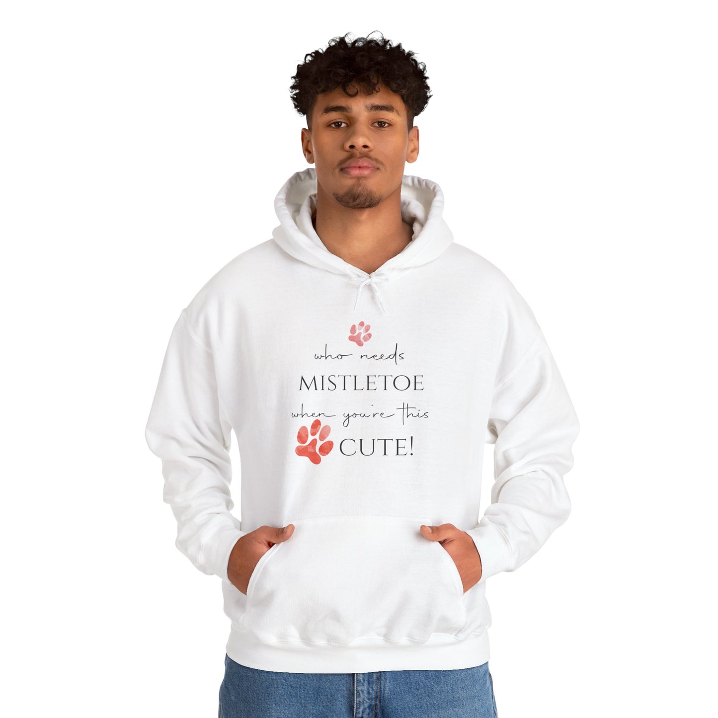 Cute & Cozy Paw Print Holiday Hoodie