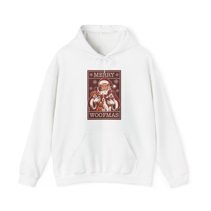 Merry Woofmas Hoodie | Vintage Santa & Dogs Sweater