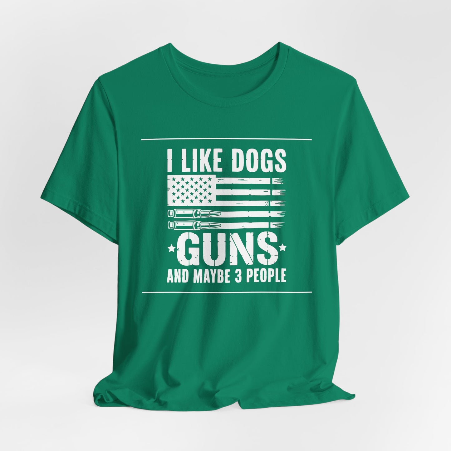 "Dogs, Guns & 3 People" Unisex T-Shirt –  Patriotic Tee