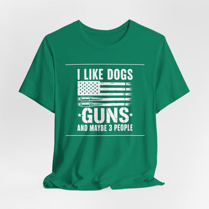 "Dogs, Guns & 3 People" Unisex T-Shirt –  Patriotic Tee