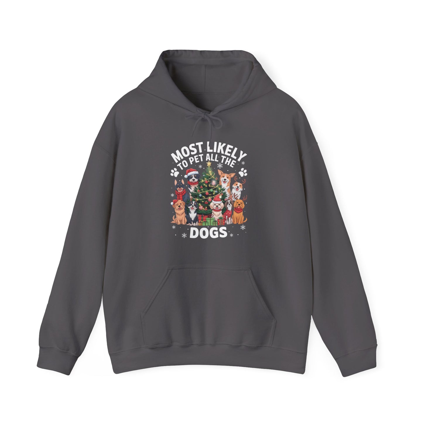 Most Likely To Pet All The Dogs Christmas Hoodie