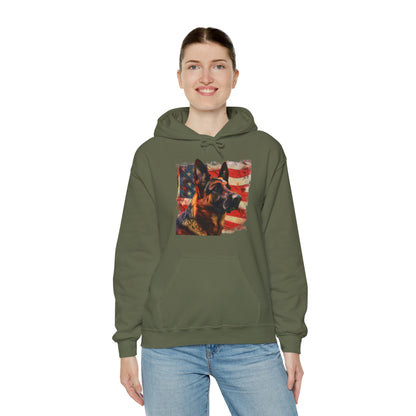 German Shepherd Patriotic Unisex Hoodie
