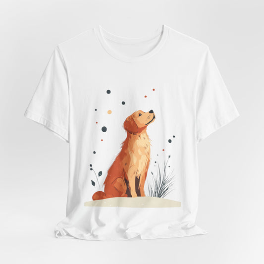 Golden Gaze – Unisex Dog Art T-Shirt