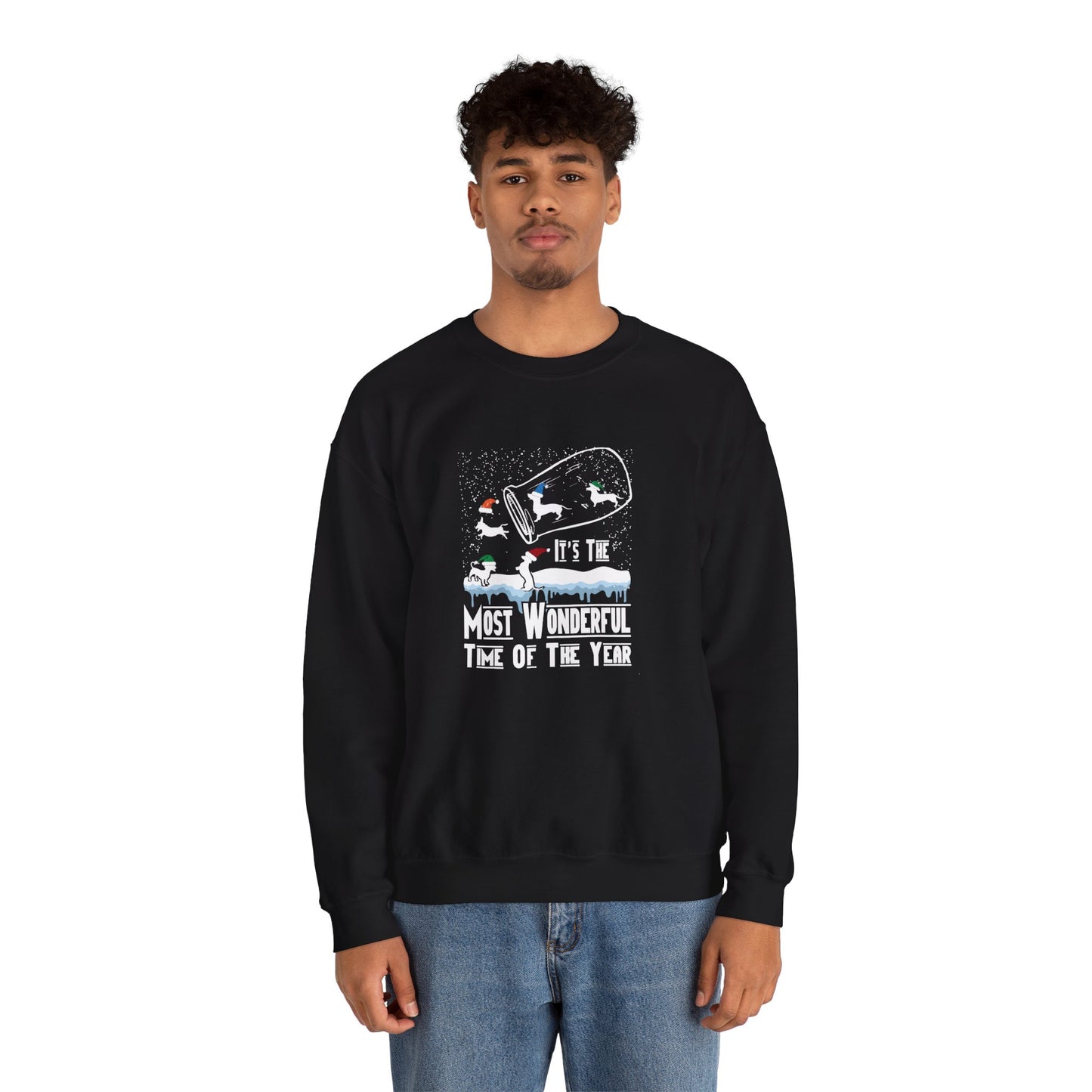 Dachshund Snow Globe Sweatshirt | Wonderful Wiener Time