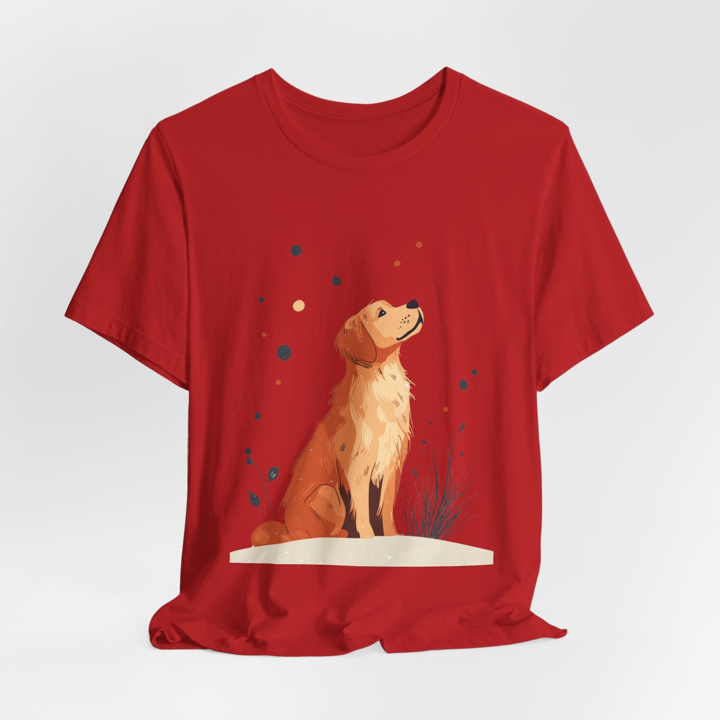 Golden Gaze – Unisex Dog Art T-Shirt