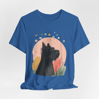 Briard Silhouette Minimalist Moon Unisex Tee