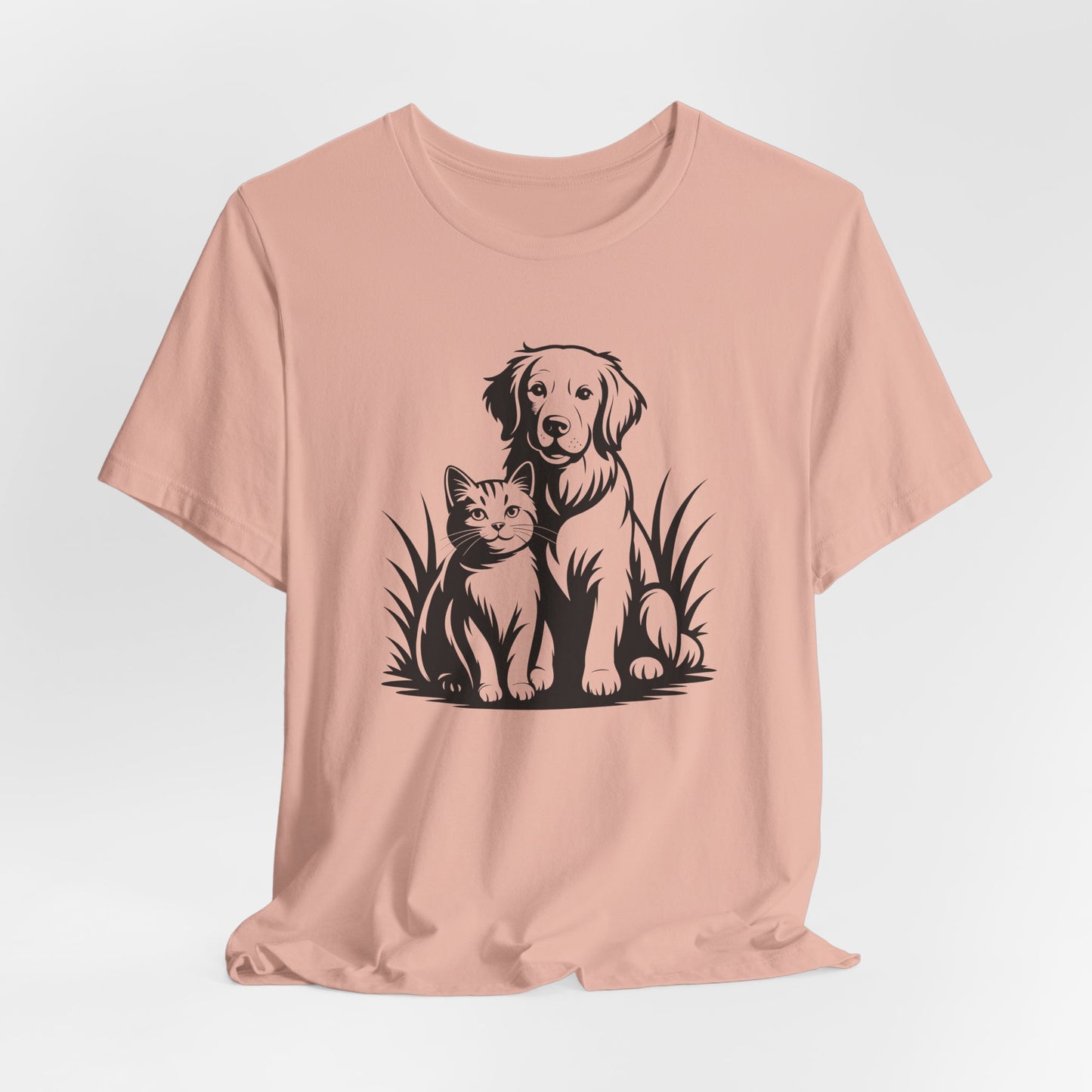 Modern Monochrome Pet Lovers T-Shirt