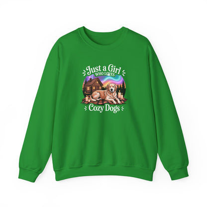 Cozy Dog Girl Sweatshirt | Golden Retriever Lover Gift