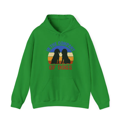 In The Company Of Dogs - Retro Sunset Hoodie