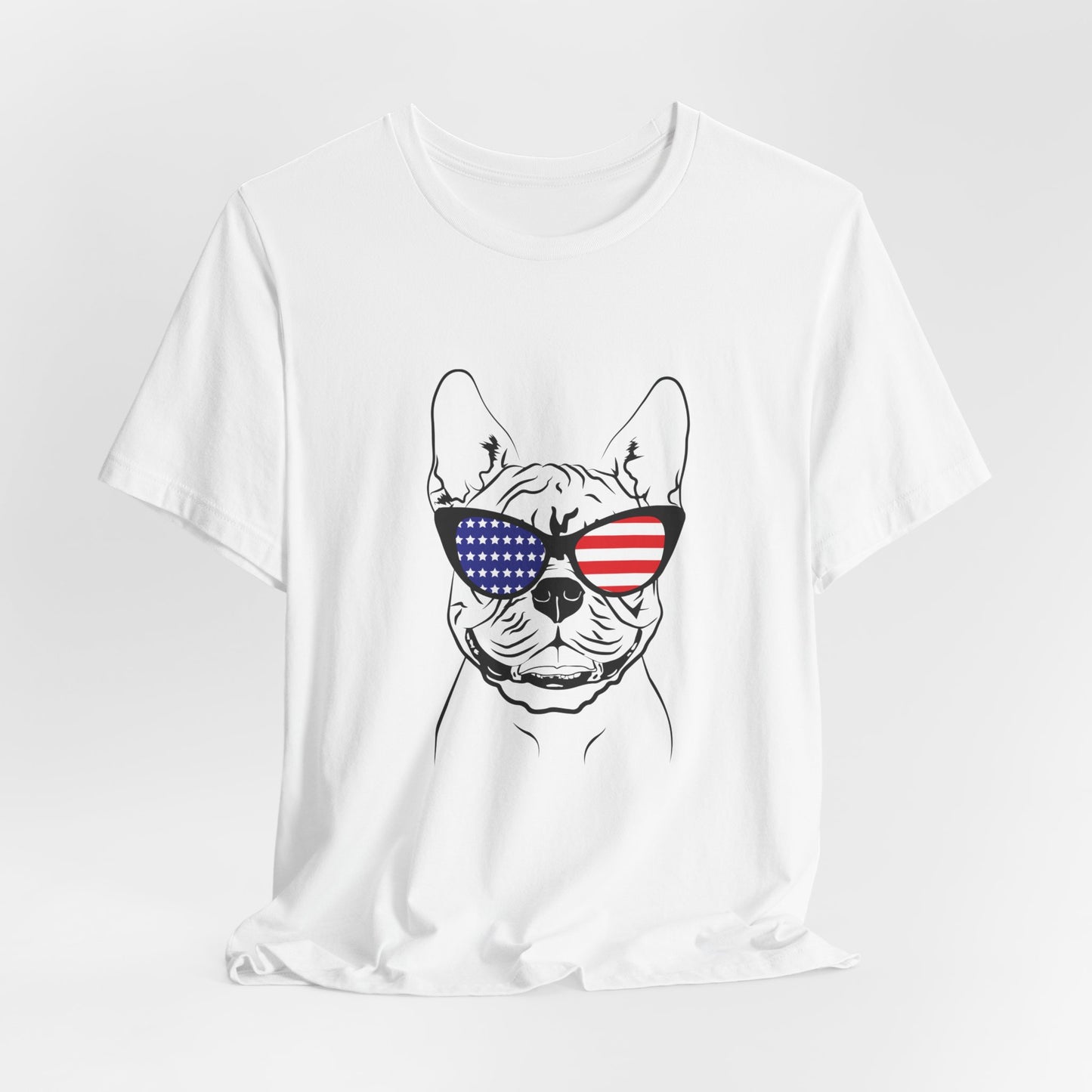 Patriotic French Bulldog T-Shirt – Unisex USA Dog Lover Tee