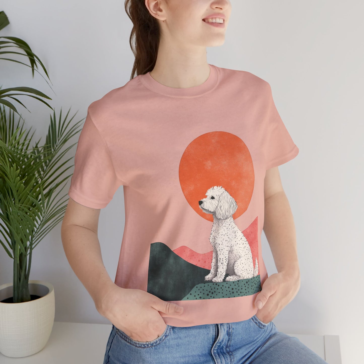 Cockapoo Minimalist Sunset Unisex Tee