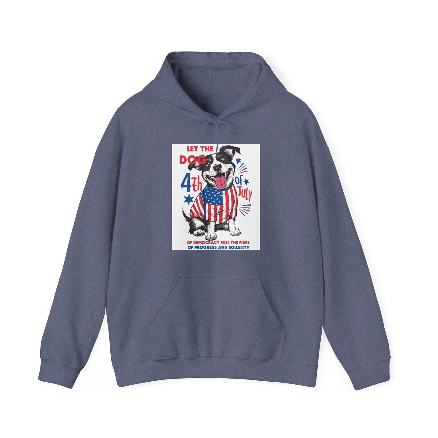 4th of July Dog - American Flag Patriotic Hoodie