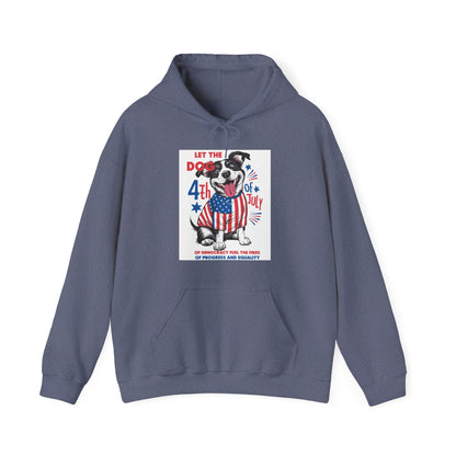 4th of July Dog - American Flag Patriotic Hoodie