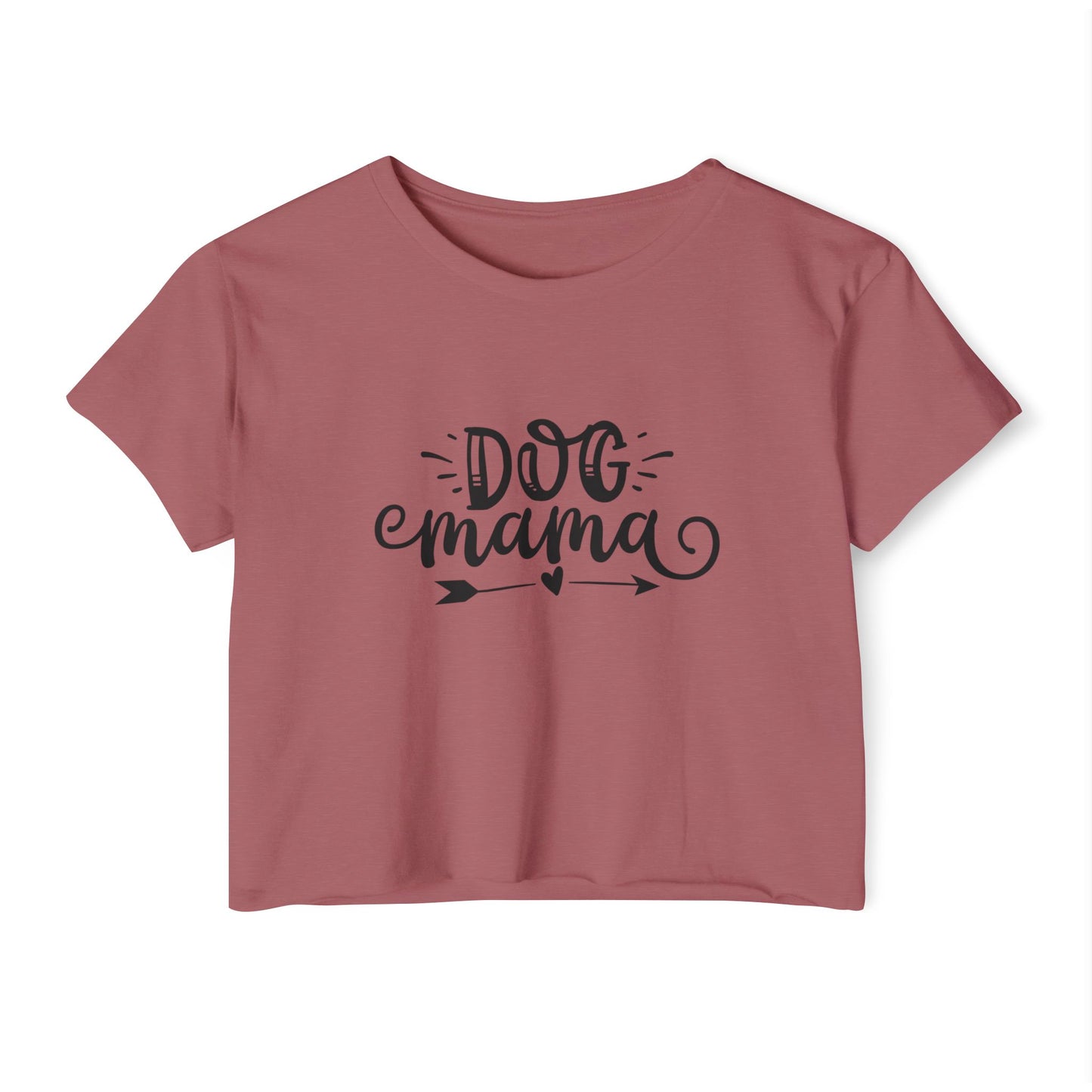 Dog Mama Crop Top – Cute Pet Lover Graphic Tee