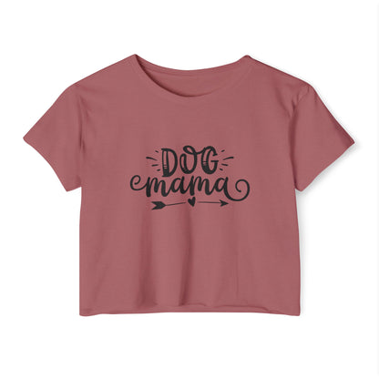 Dog Mama Crop Top – Cute Pet Lover Graphic Tee