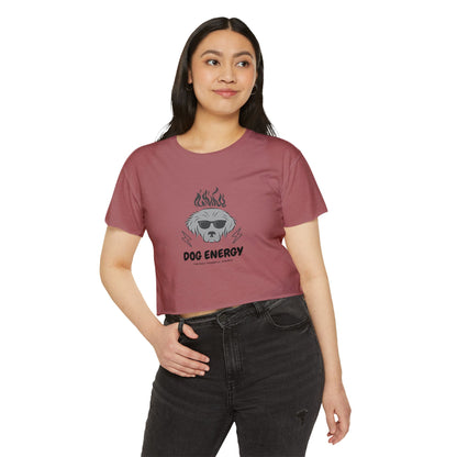 Dog Energy Crop Top – Cool Graphic Tee for Dog Lovers