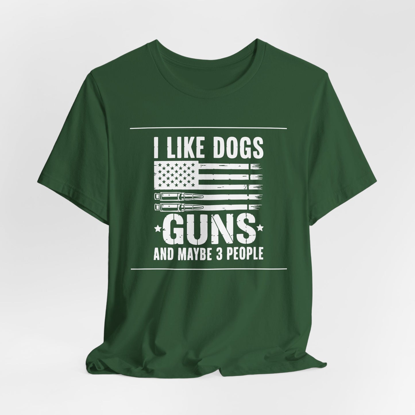 "Dogs, Guns & 3 People" Unisex T-Shirt –  Patriotic Tee