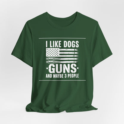 "Dogs, Guns & 3 People" Unisex T-Shirt –  Patriotic Tee