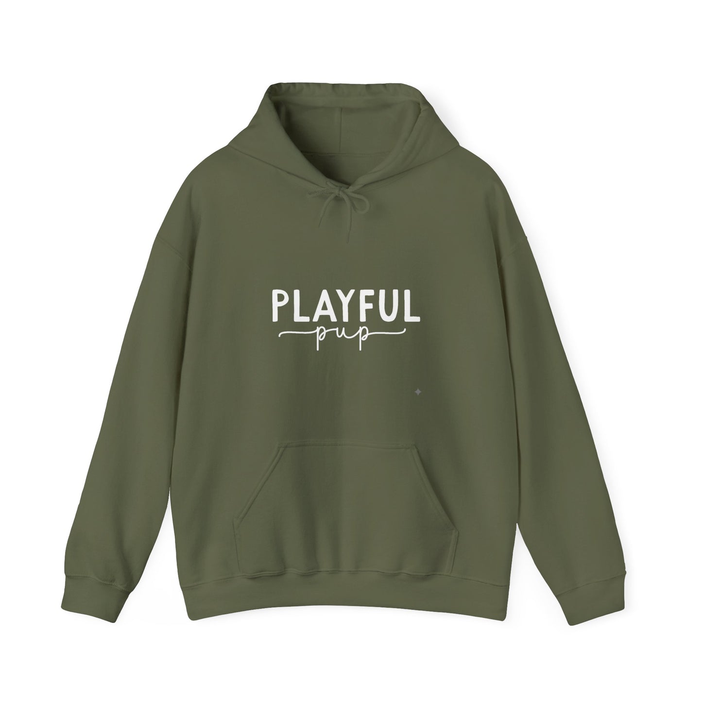 Playful Pup Unisex Hoodie | Minimalist Aesthetic Dog Gift