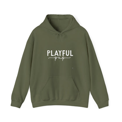 Playful Pup Unisex Hoodie | Minimalist Aesthetic Dog Gift