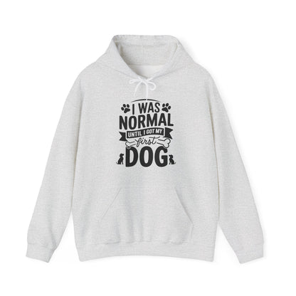 Funny First Dog Hoodie | I Was Normal Pet Lover Sweatshirt