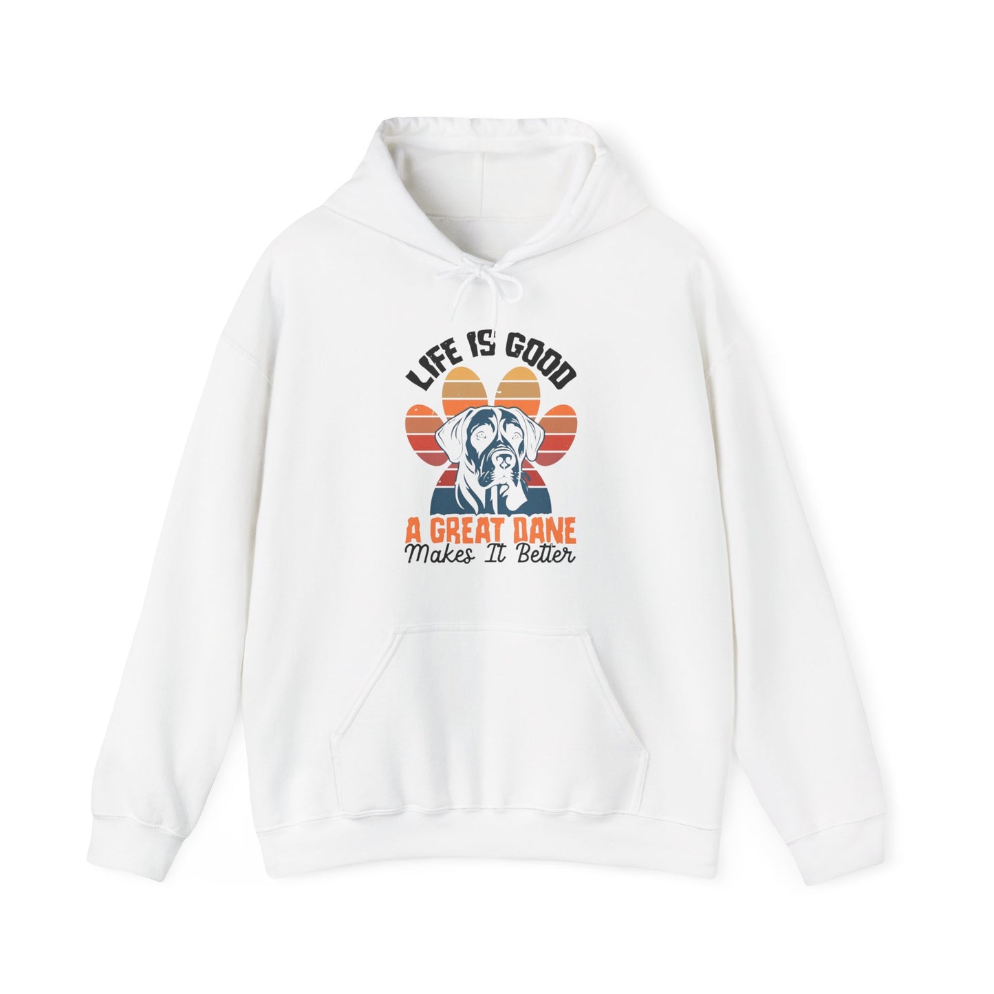 Great Dane Life Hoodie | Retro Sunset Dog Lover Gift