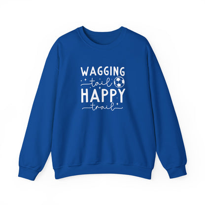 Wagging Tail Happy Trail Sweatshirt | Funny Soccer Dog Gift