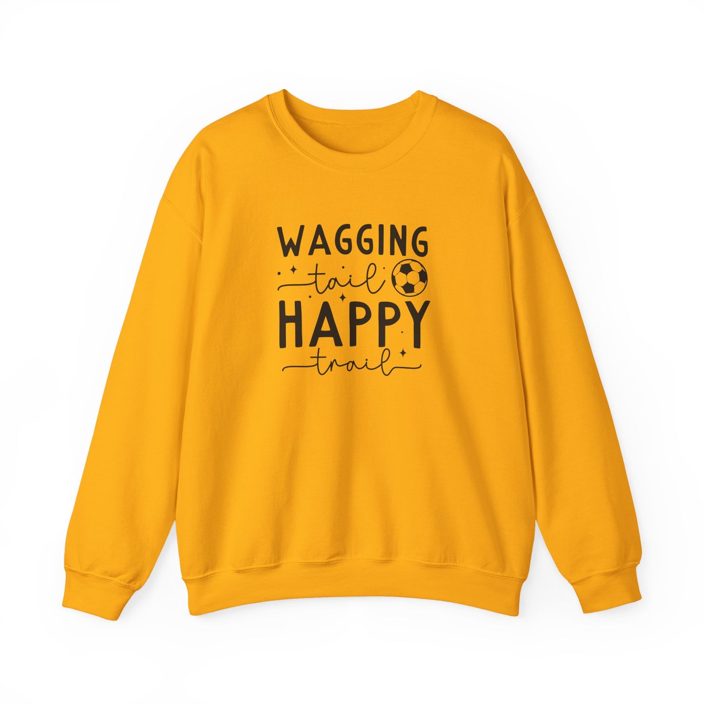 Wagging Tail Happy Trail Sweatshirt | Funny Soccer Dog Gift