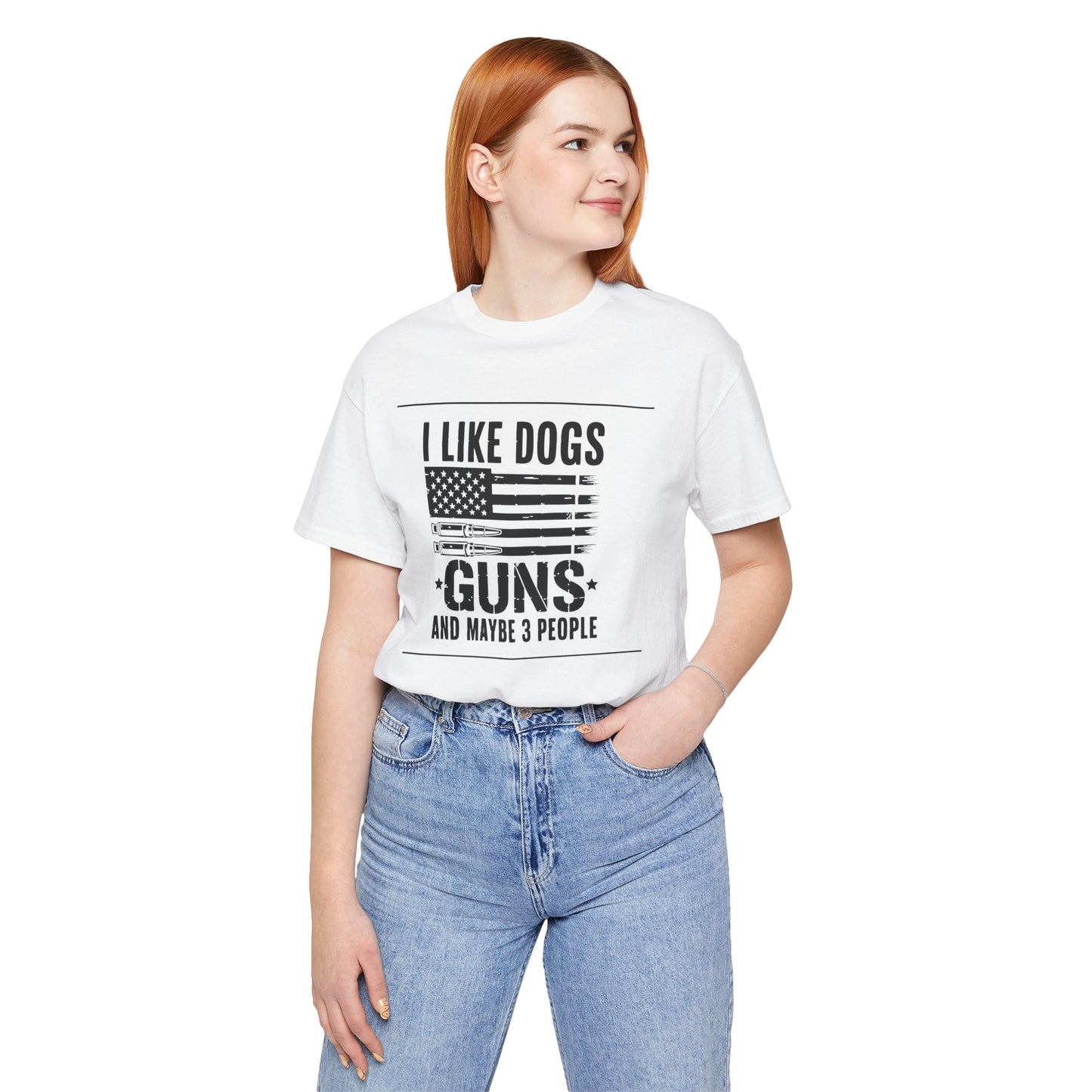 "Dogs, Guns & 3 People" Unisex T-Shirt –  Patriotic Tee