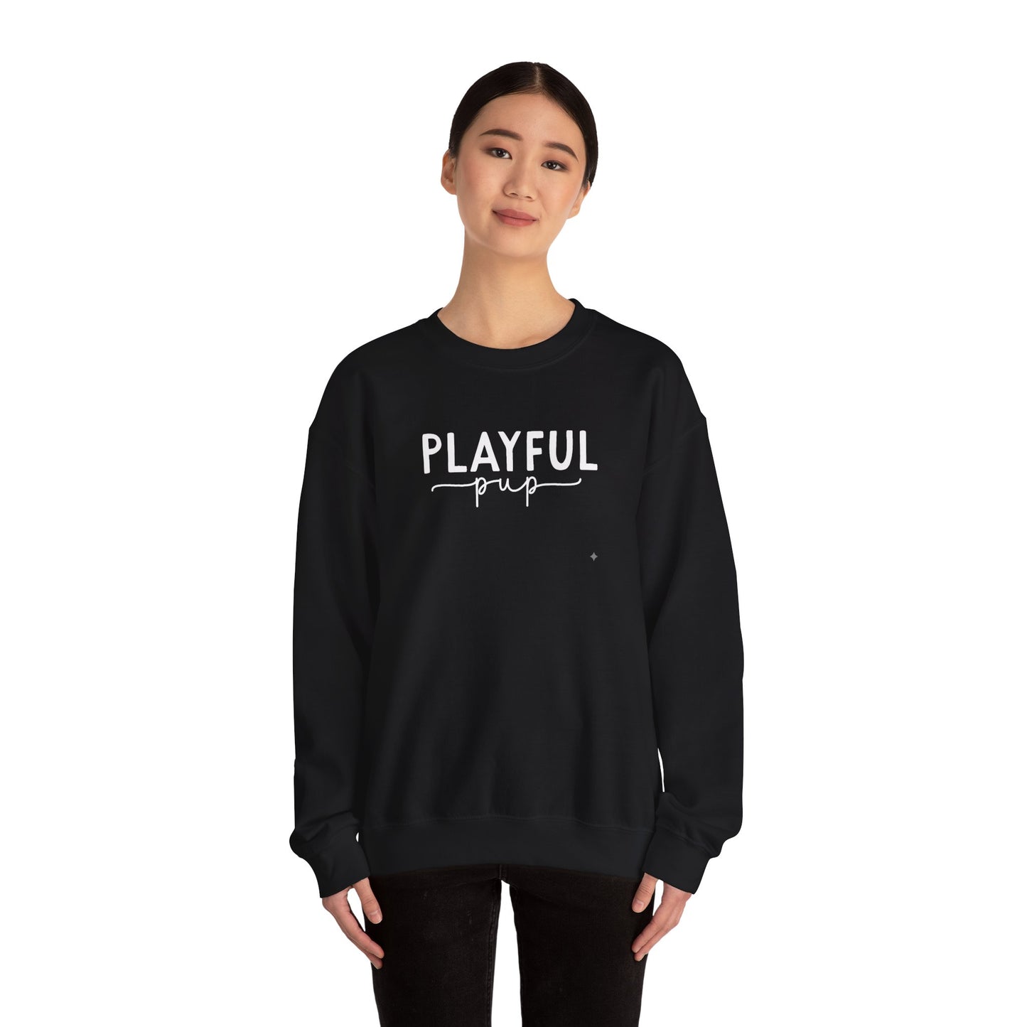 Playful Pup Unisex Sweatshirt | Minimalist Aesthetic Dog Gift