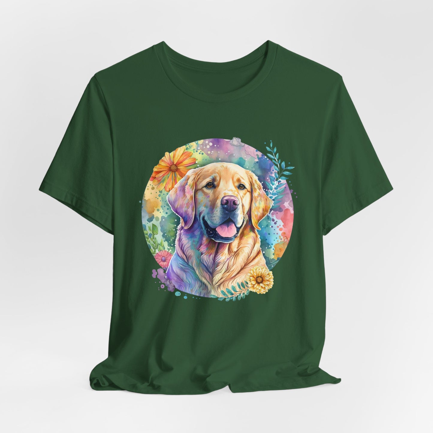 Watercolor Golden Retriever Art T-Shirt – Unisex Dog Lover Tee