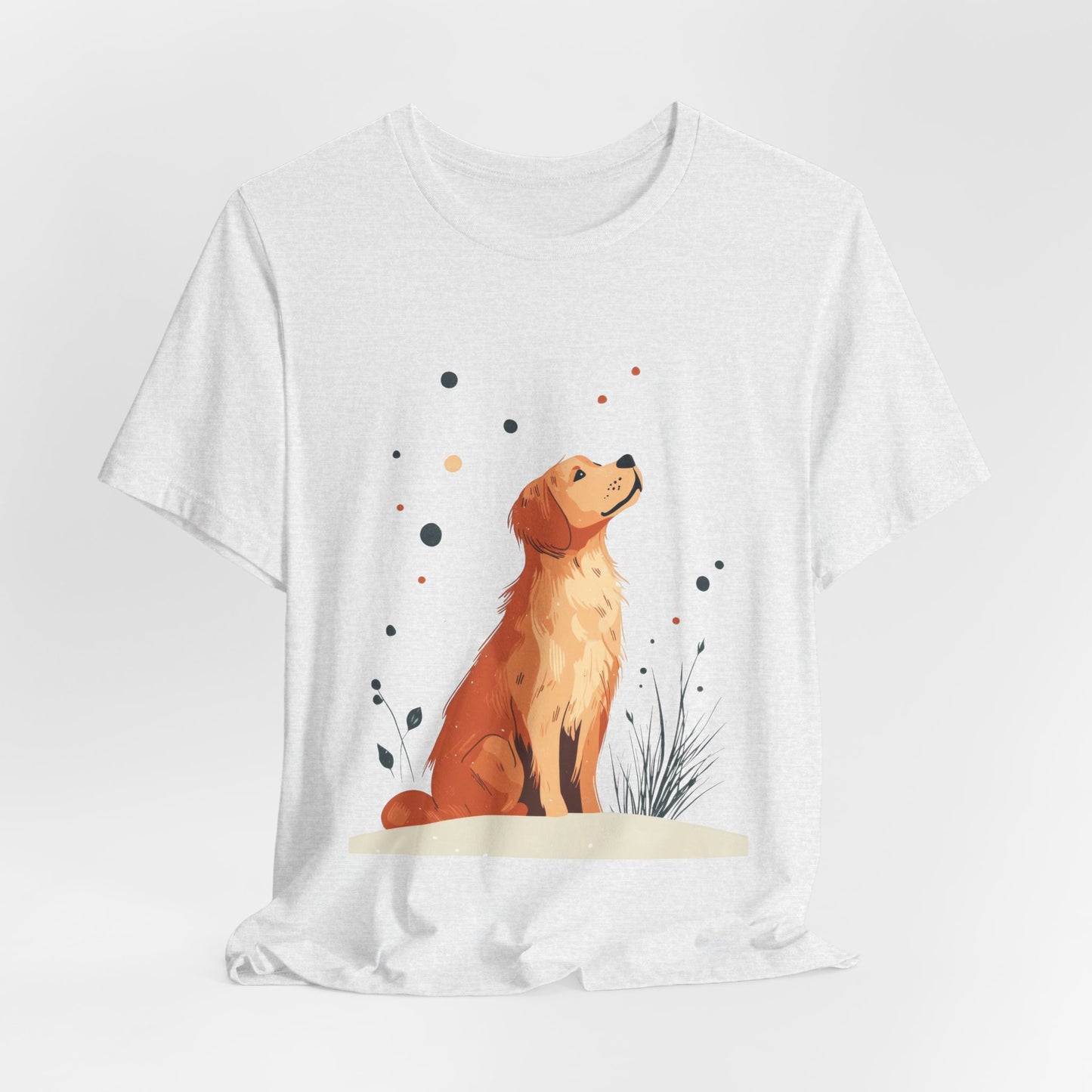 Golden Gaze – Unisex Dog Art T-Shirt