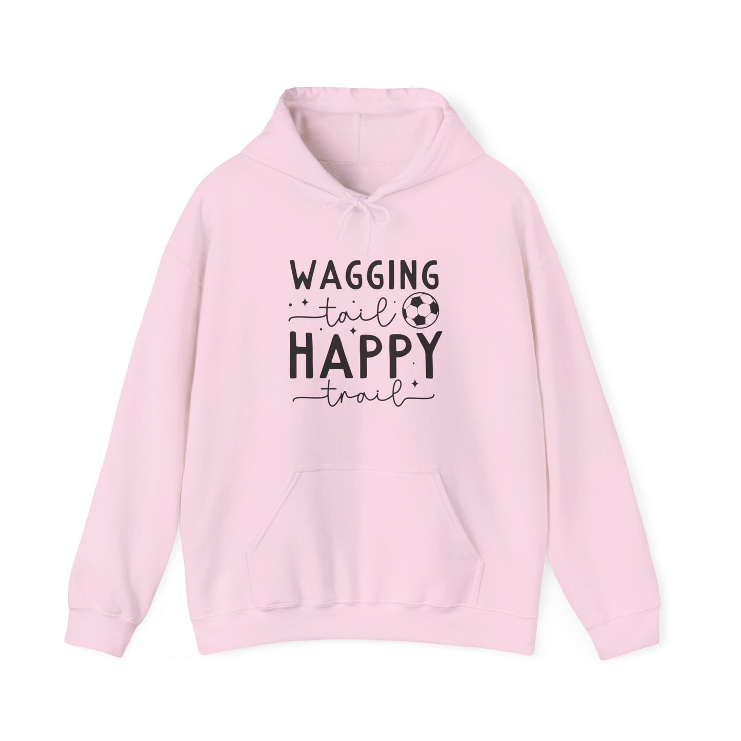 Wagging Tail Happy Trail Hoodie | Funny Soccer Dog Gift