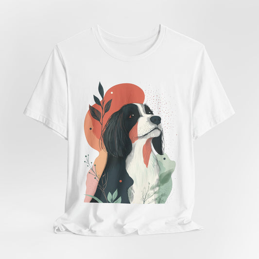 Abstract Bearded Collie Minimalist Unisex Tee