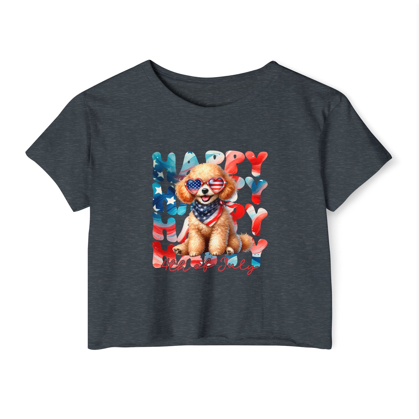 Happy 4th of July Dog Crop Top – Pet Lover Tee