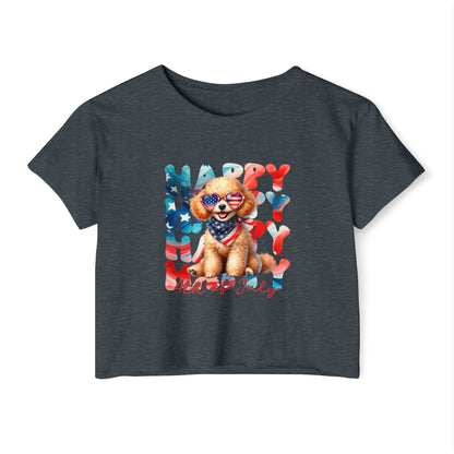 Happy 4th of July Dog Crop Top – Pet Lover Tee