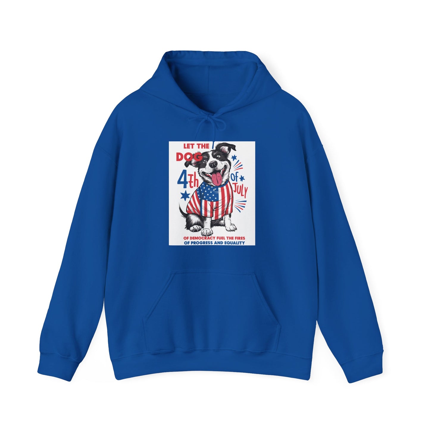 4th of July Dog - American Flag Patriotic Hoodie