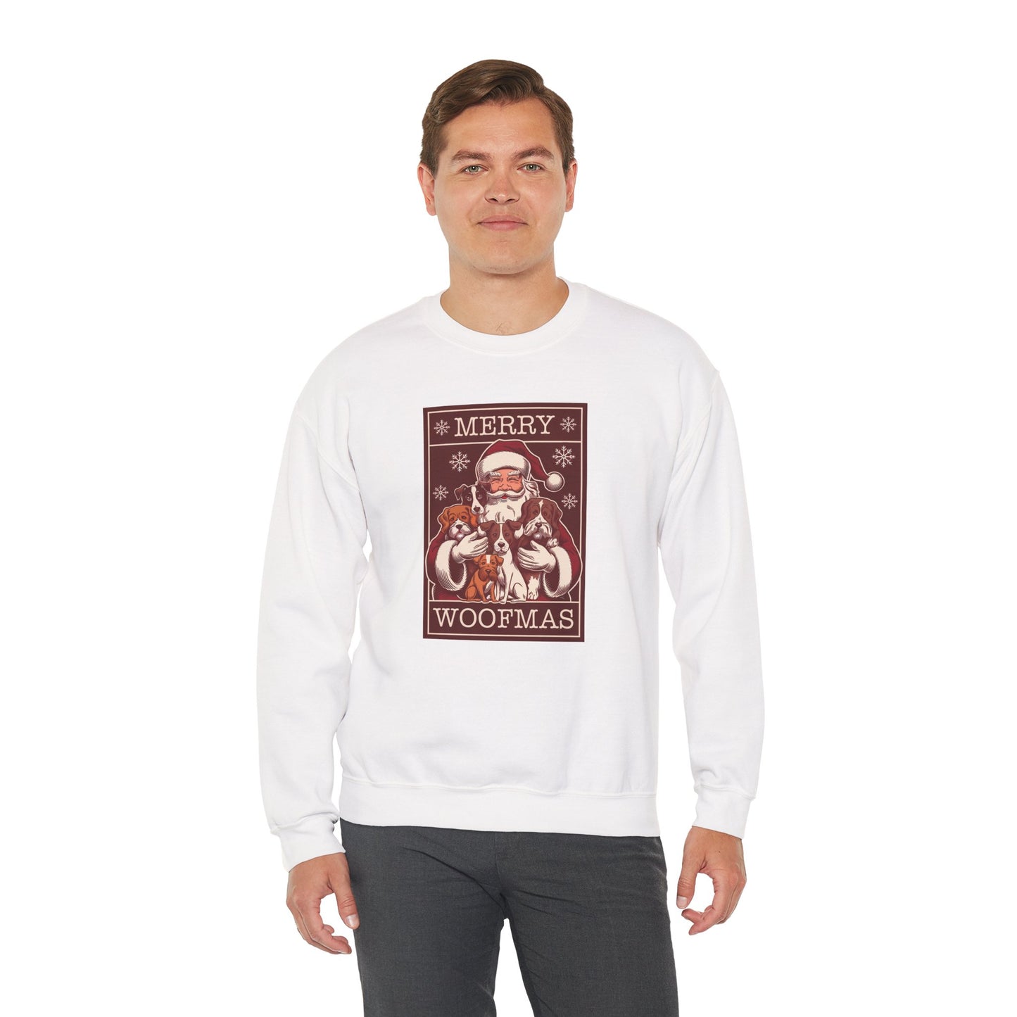 Merry Woofmas Santa Dog Unisex Christmas Sweatshirt