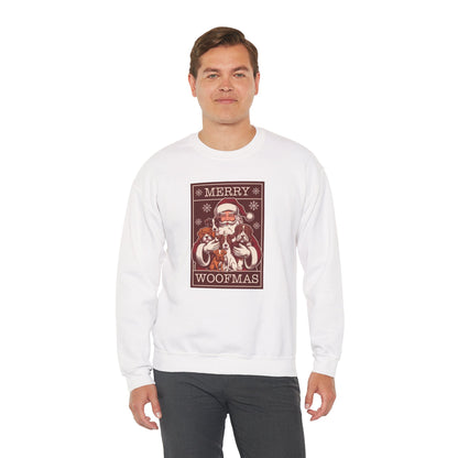 Merry Woofmas Santa Dog Unisex Christmas Sweatshirt