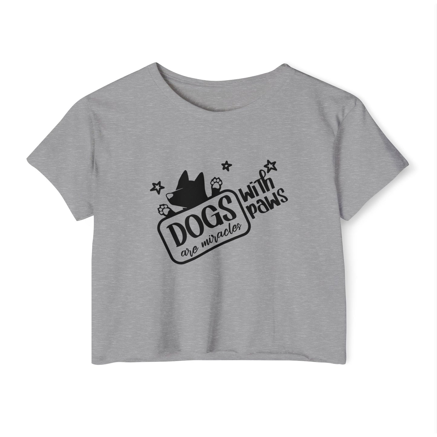 Dogs With Paws Crop Top – Cute Dog Lover Graphic Tee