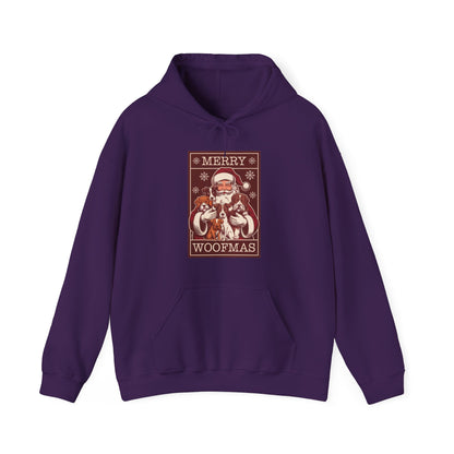 Merry Woofmas Hoodie | Vintage Santa & Dogs Sweater