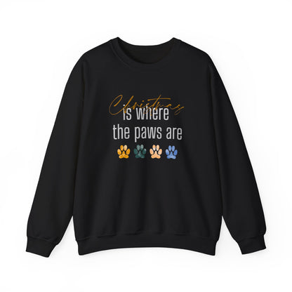 Dog Paw Print Christmas Unisex Sweatshirt