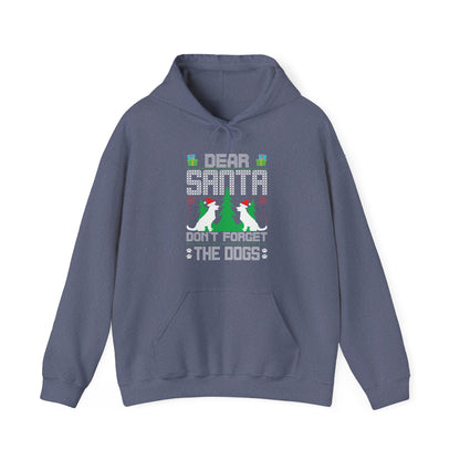 Dear Santa Don't Forget the Dogs – Unisex Holiday Hoodie