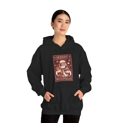 Merry Woofmas Hoodie | Vintage Santa & Dogs Sweater
