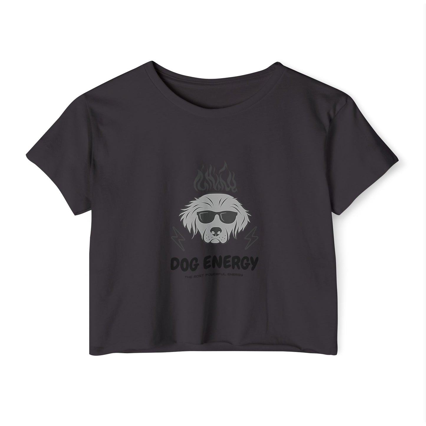 Dog Energy Crop Top – Cool Graphic Tee for Dog Lovers